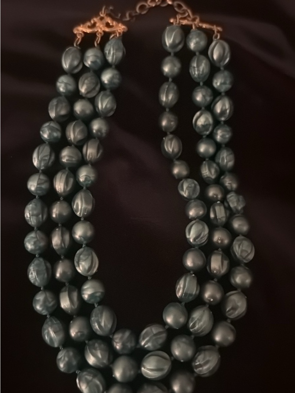 Multi-Strand Teal Pearl Necklace - Women's Jewelry